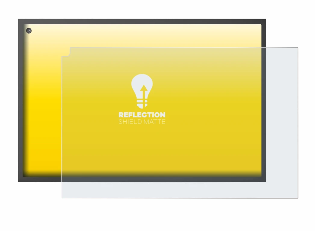 Immagine del dispositivo Amazon Echo Show 15 con un'ampia varietà di protezioni per lo schermo.