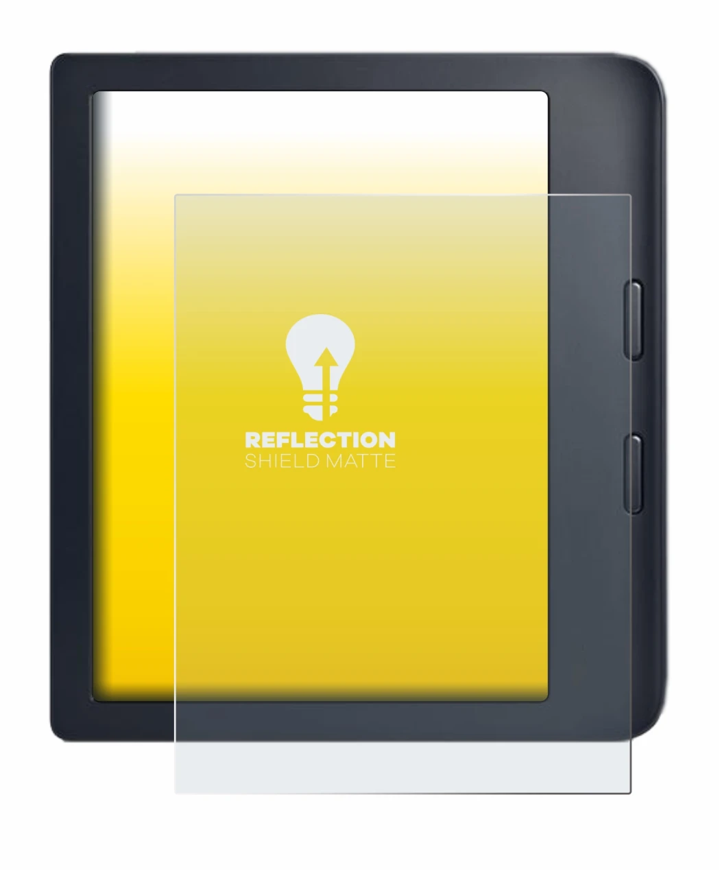 Immagine del dispositivo Kobo Libra 2 con un'ampia varietà di protezioni per lo schermo.