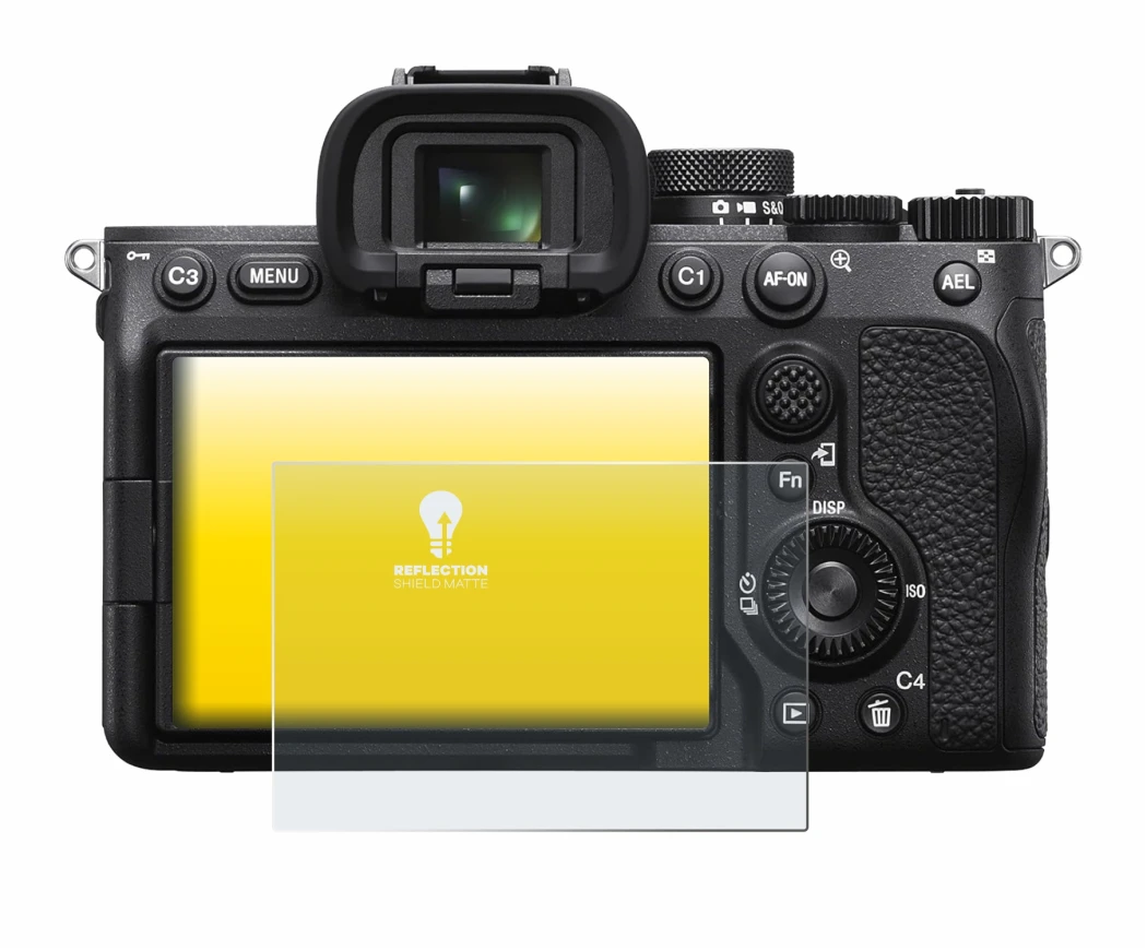 Immagine del dispositivo Sony Alpha 7 IV con un'ampia varietà di protezioni per lo schermo.