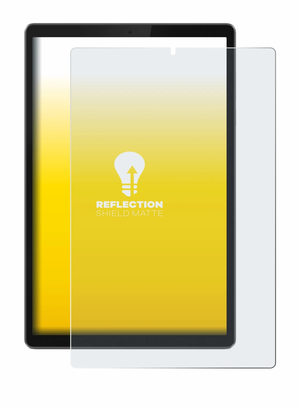 Immagine del dispositivo Lenovo Tab TB-X306F con un'ampia varietà di protezioni per lo schermo.