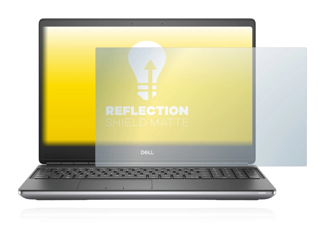 Immagine del dispositivo Dell Precision 7560 con un'ampia varietà di protezioni per lo schermo.