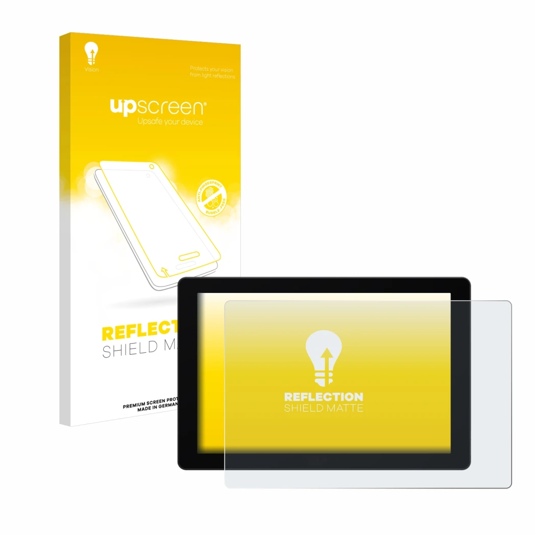Parte frontale di una confezione del prodotto con il logo del marchio upscreen. Accanto è raffigurato il dispositivo SmallHD C