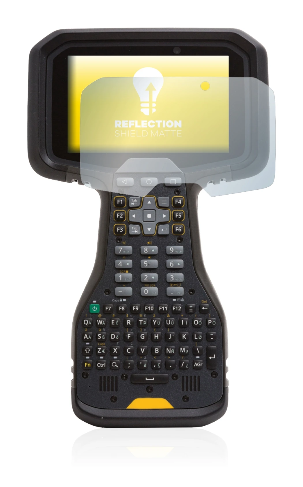 Immagine del dispositivo Trimble TSC5 con un'ampia varietà di protezioni per lo schermo.