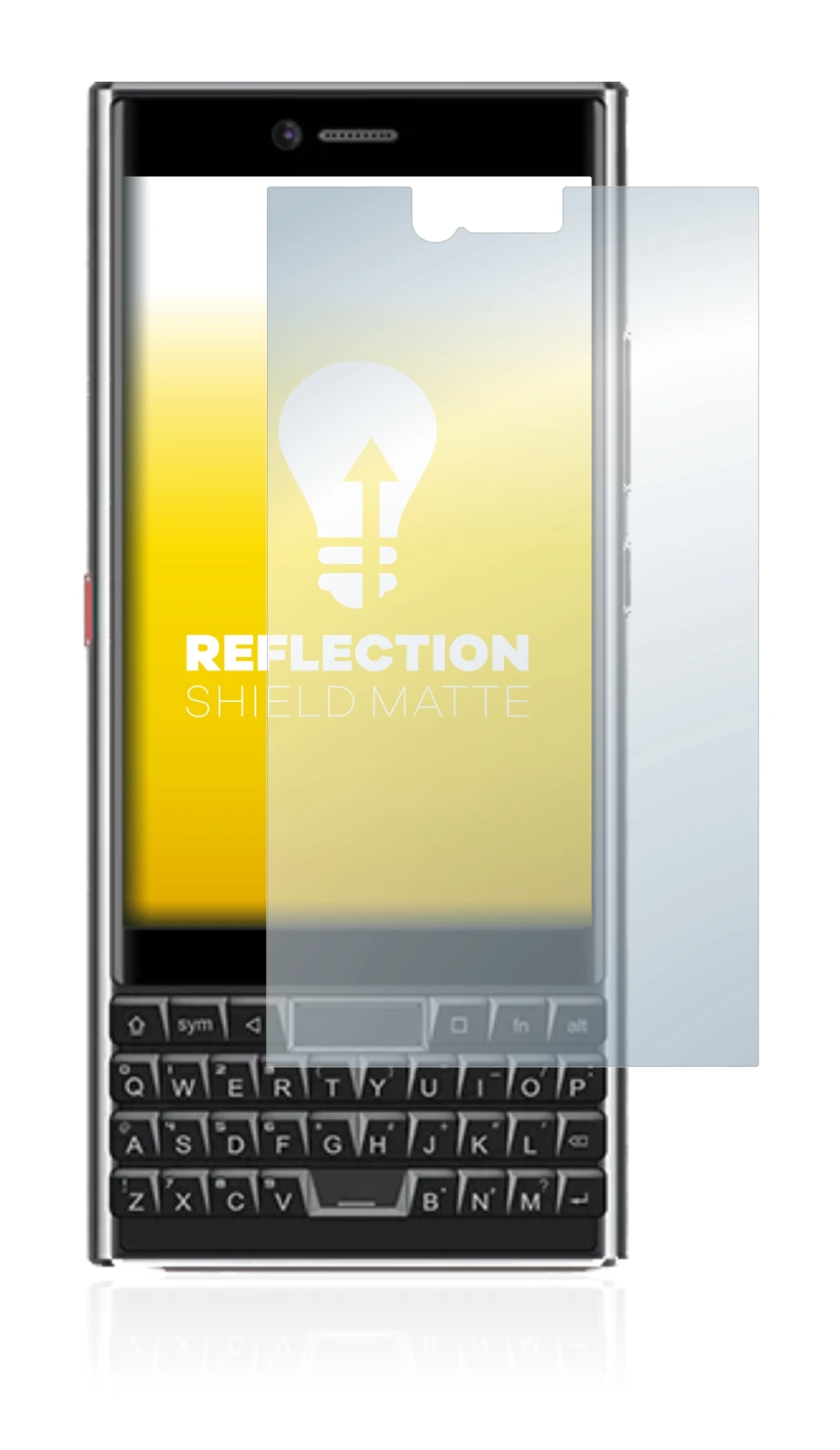 Immagine del dispositivo Unihertz Titan Slim con un'ampia varietà di protezioni per lo schermo.