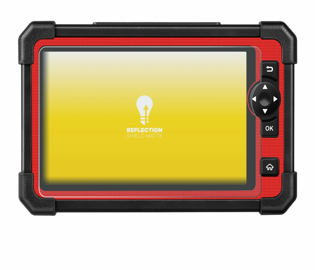 Immagine del dispositivo Launch X-431 CRP919E con un'ampia varietà di protezioni per lo schermo.