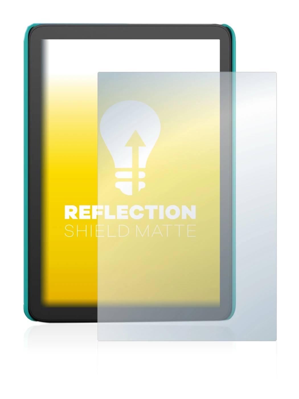 Immagine del dispositivo Amazon Kindle Kids (2022) con un'ampia varietà di protezioni per lo schermo.