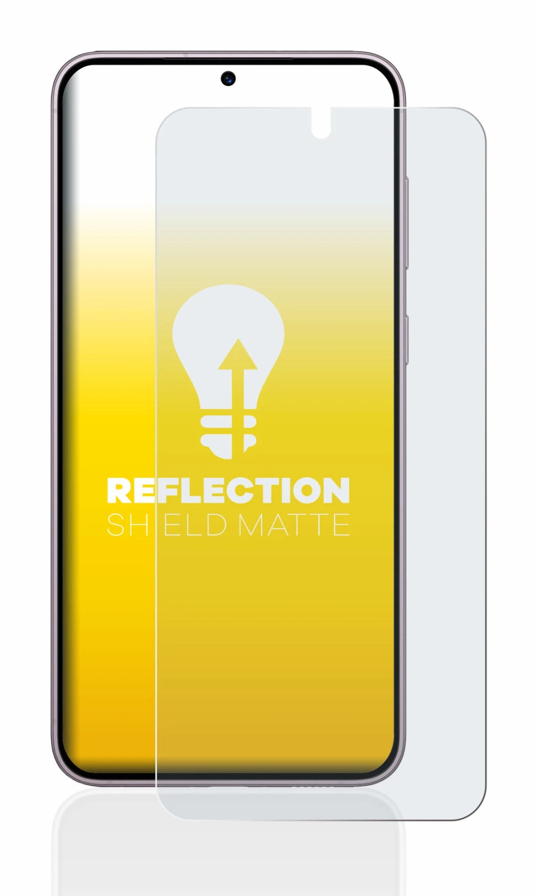 Immagine del dispositivo Samsung Galaxy S23 con un'ampia varietà di protezioni per lo schermo.