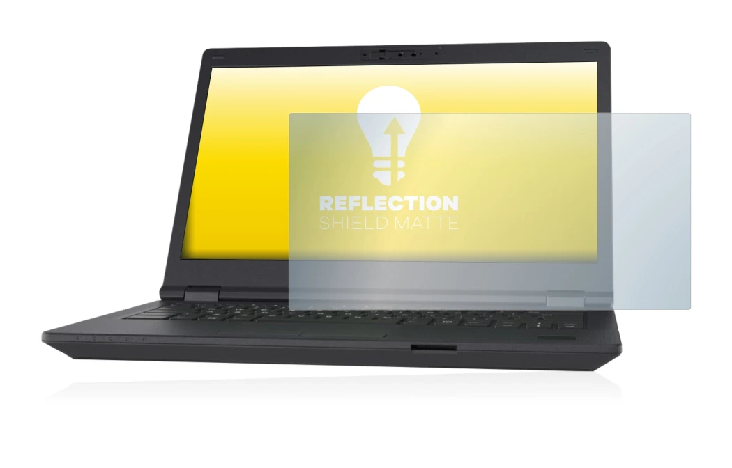 Immagine del dispositivo Fujitsu Lifebook E5411 con un'ampia varietà di protezioni per lo schermo.