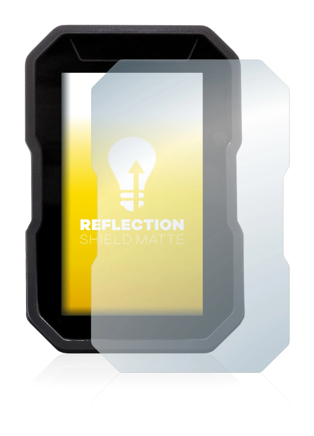 Immagine del dispositivo Ducati DesertX 2022 con un'ampia varietà di protezioni per lo schermo.