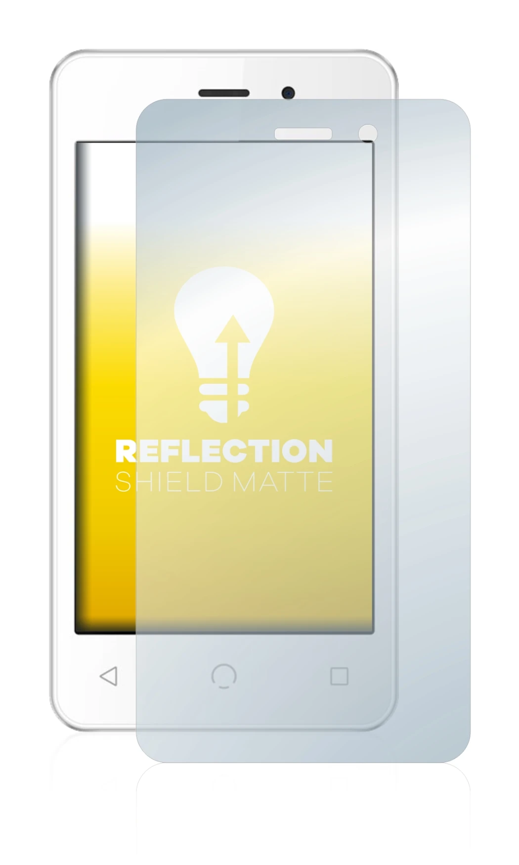 Immagine del dispositivo NUU Mobile A1 con un'ampia varietà di protezioni per lo schermo.