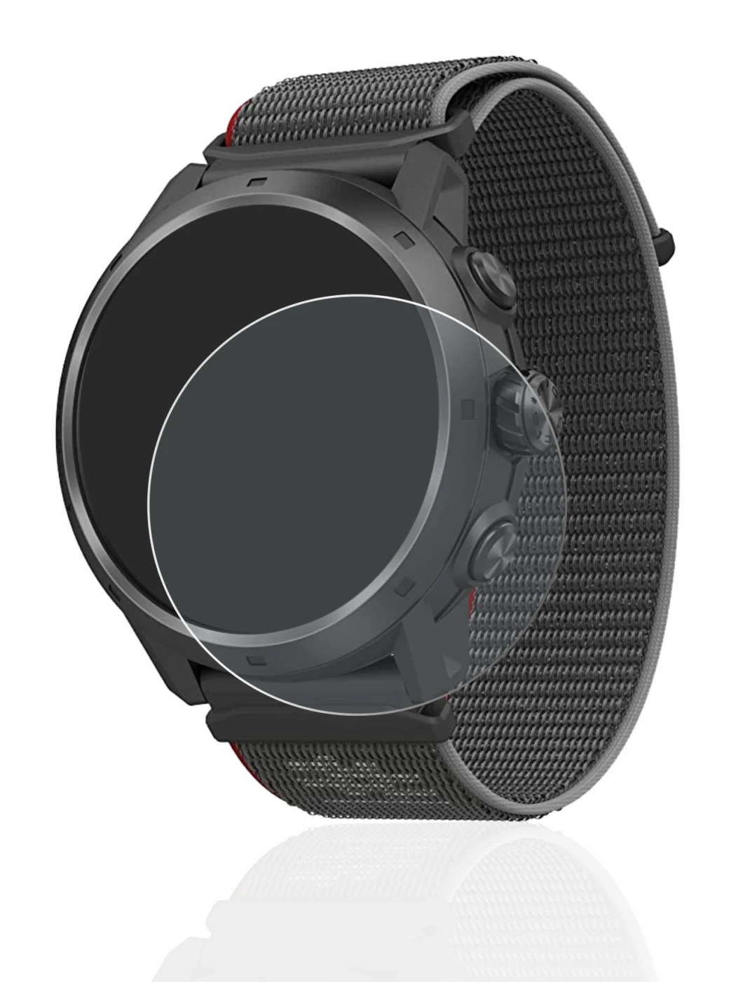 Immagine del dispositivo Coros Apex 2 Pro con un'ampia varietà di protezioni per lo schermo.