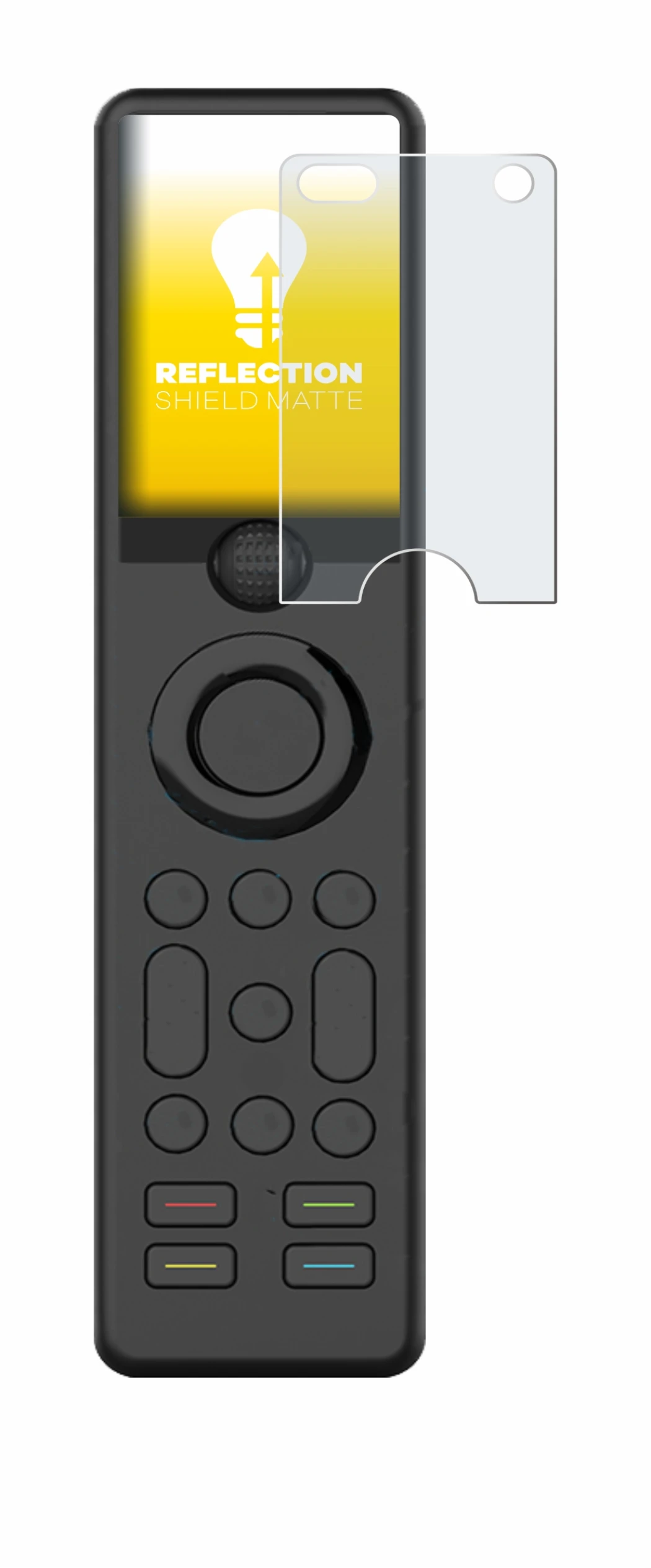 Immagine del dispositivo Sofabaton X1 con un'ampia varietà di protezioni per lo schermo.