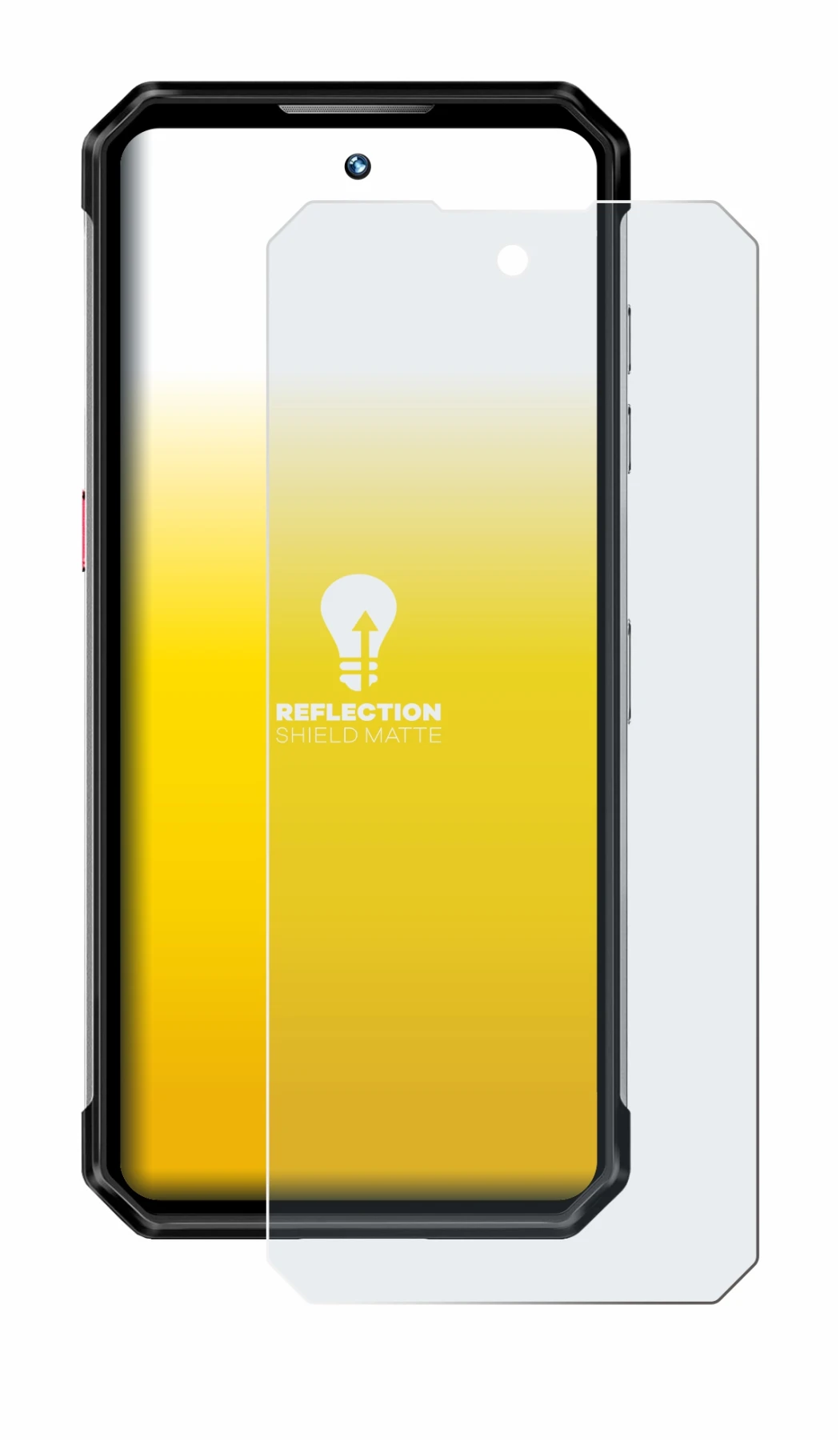 Immagine del dispositivo Oukitel WP21 Ultra con un'ampia varietà di protezioni per lo schermo.