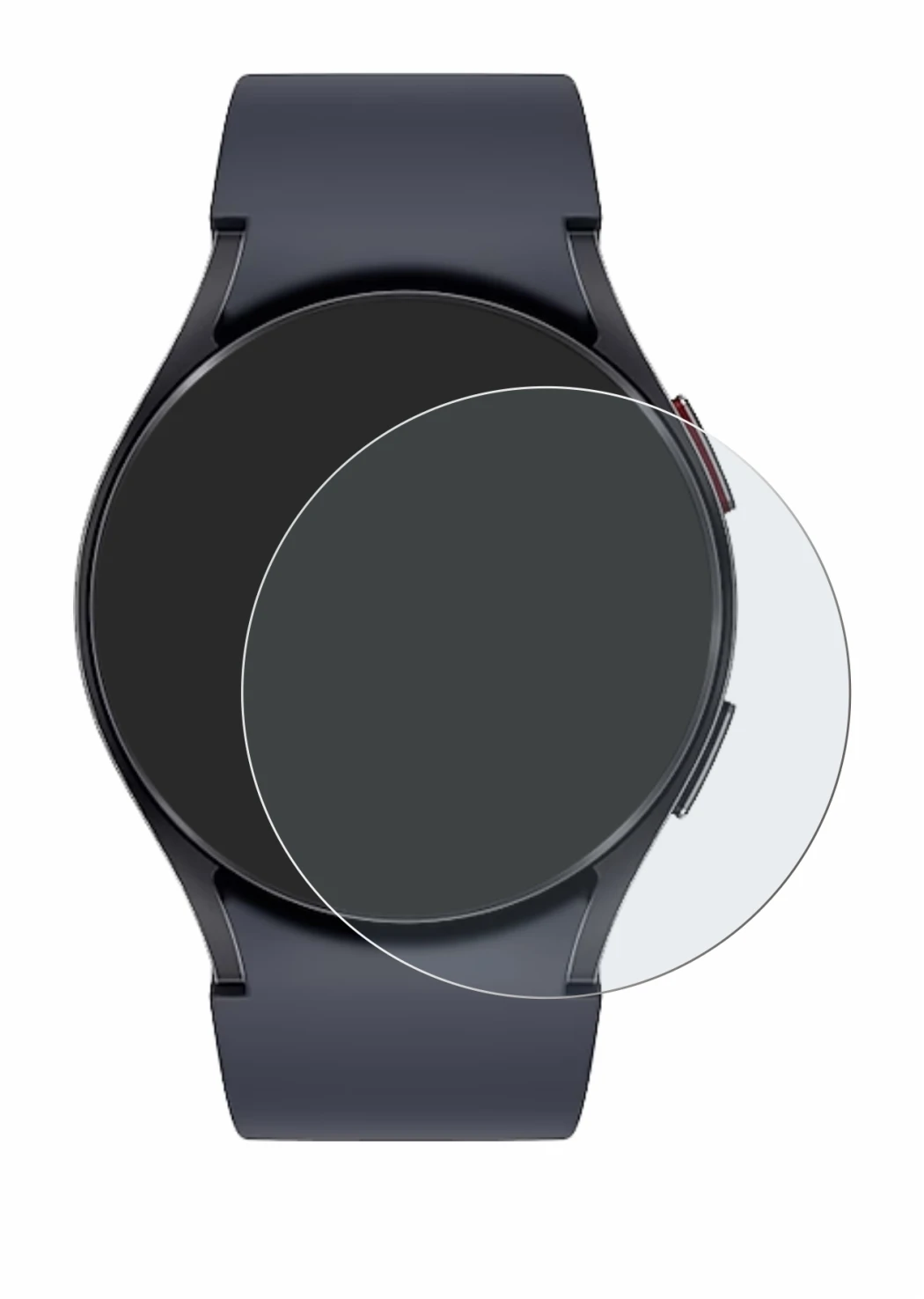 Immagine del dispositivo Samsung Galaxy Watch 6 (40 mm) con un'ampia varietà di protezioni per lo schermo.