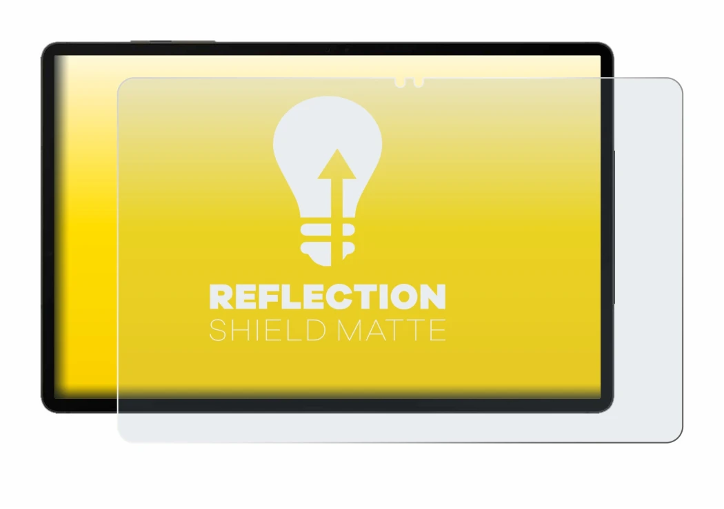 Immagine del dispositivo Samsung Galaxy Tab S9 WiFi con un'ampia varietà di protezioni per lo schermo.