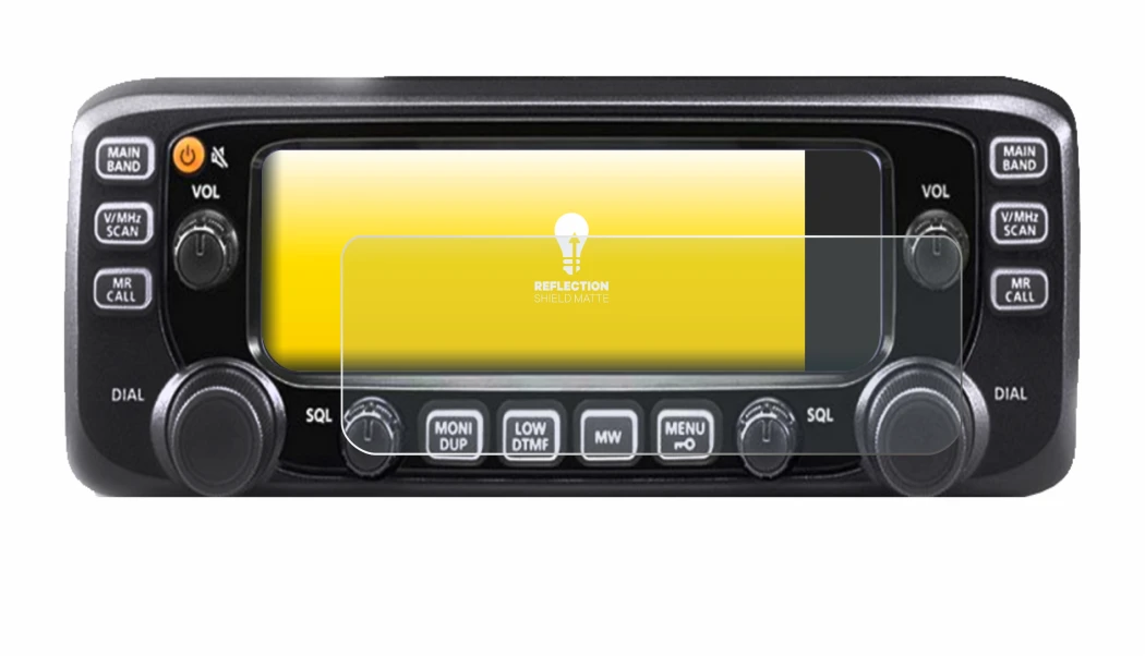 Immagine del dispositivo Icom IC-2730E con un'ampia varietà di protezioni per lo schermo.
