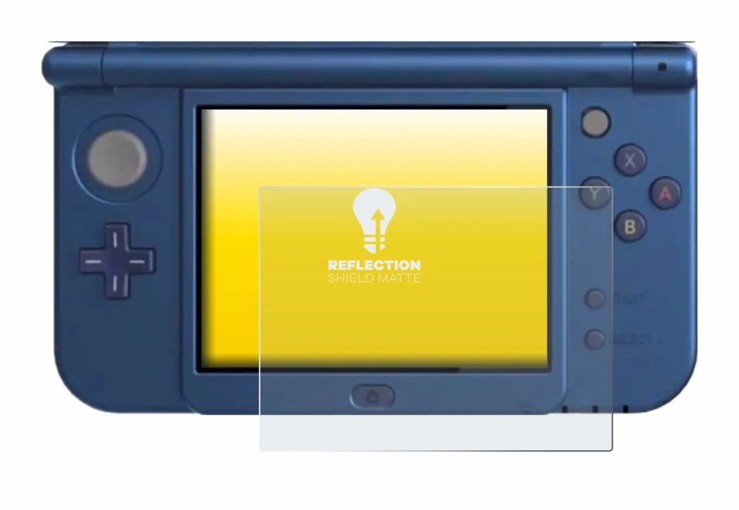 Immagine del dispositivo Nintendo New 3DS XL (Display inferiore) con un'ampia varietà di protezioni per lo schermo.