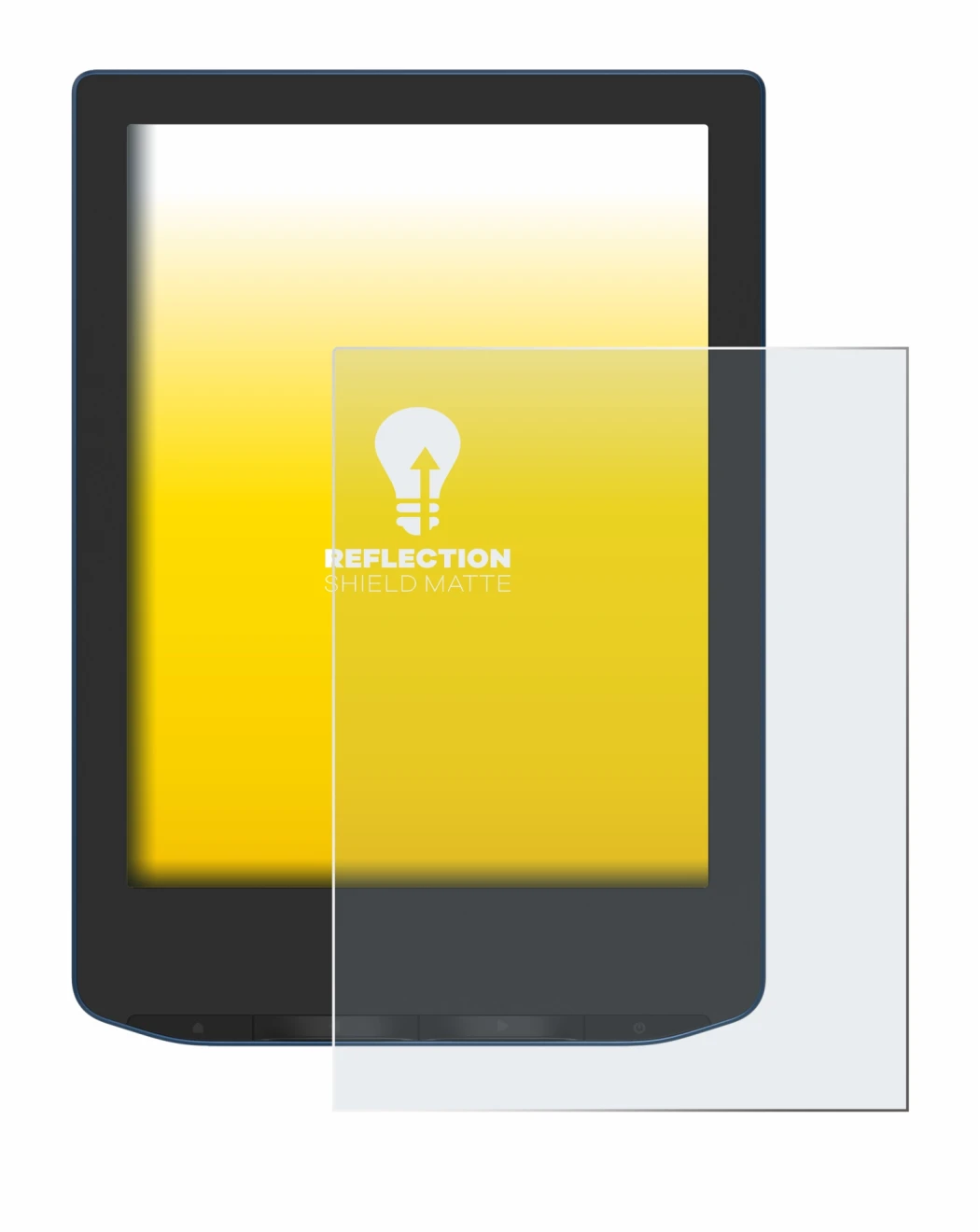 Immagine del dispositivo PocketBook Verse Pro con un'ampia varietà di protezioni per lo schermo.