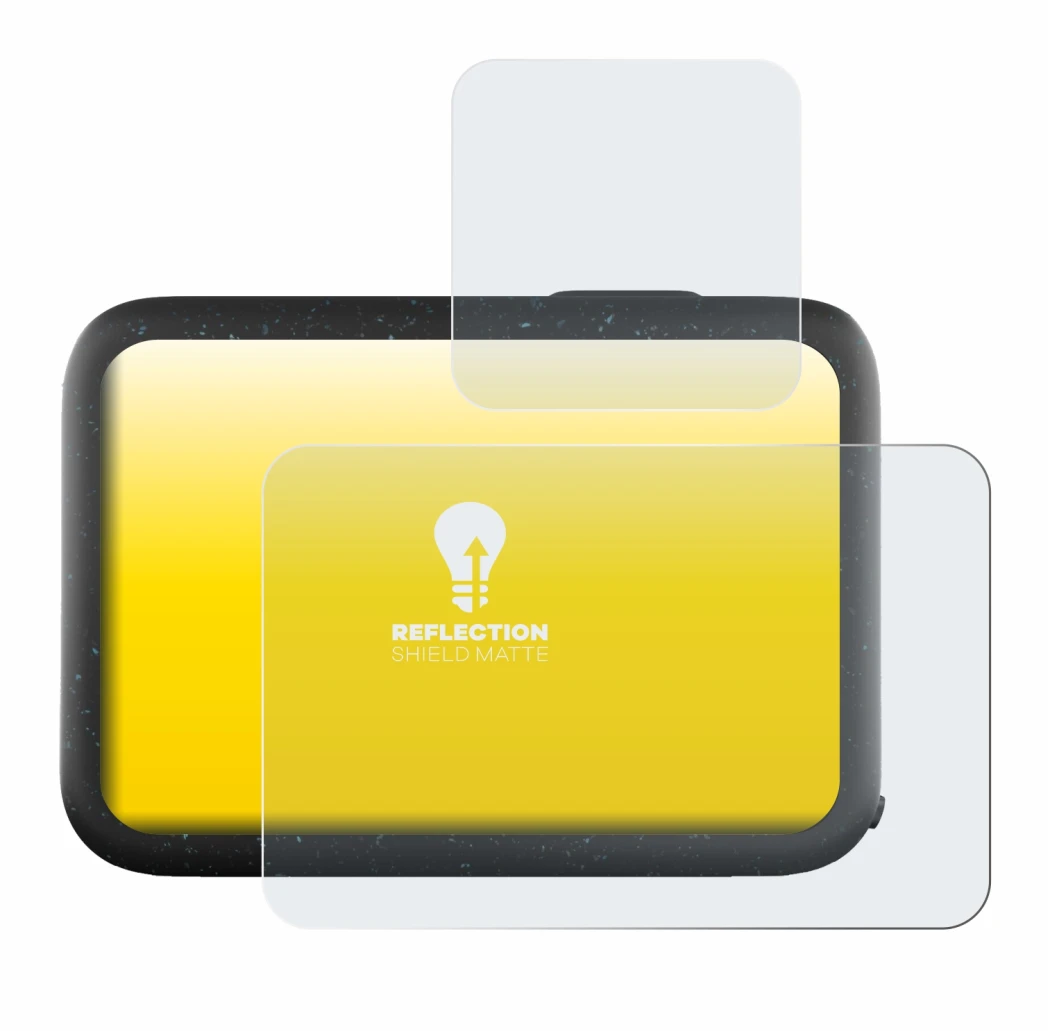 Immagine del dispositivo GoPro Hero 12 Black con un'ampia varietà di protezioni per lo schermo.