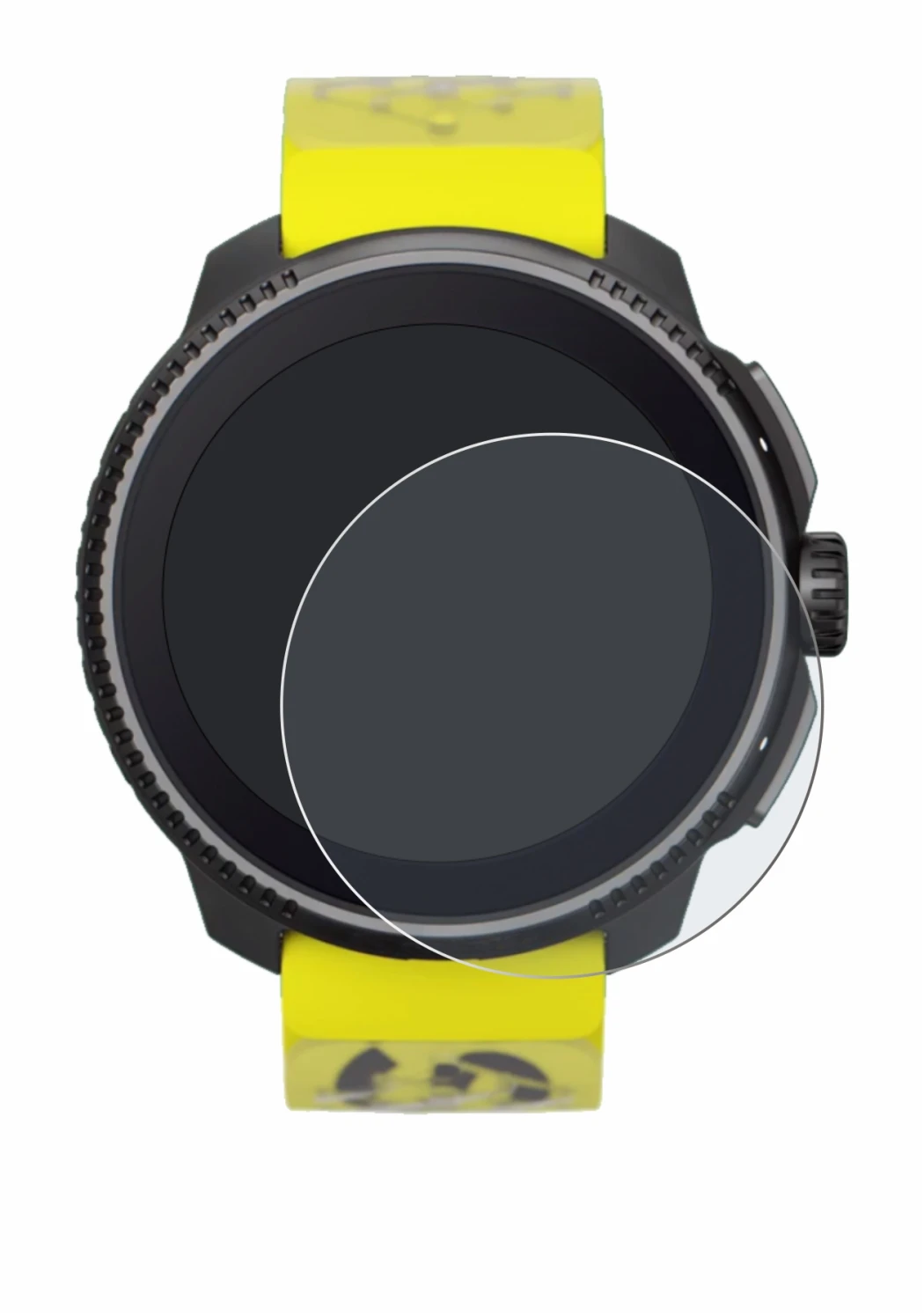 Immagine del dispositivo Suunto Race con un'ampia varietà di protezioni per lo schermo.