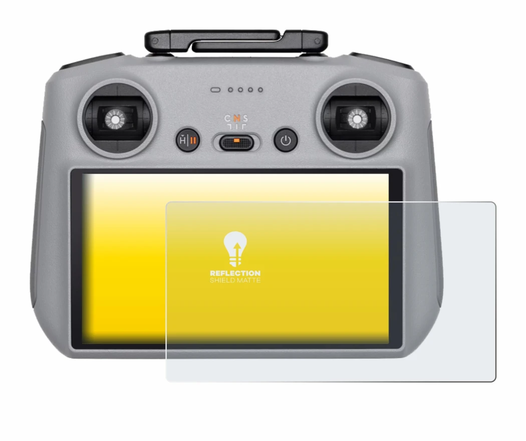 Immagine del dispositivo DJI RC 2 con un'ampia varietà di protezioni per lo schermo.