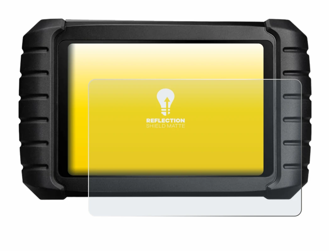 Immagine del dispositivo iCarsoft CR Max con un'ampia varietà di protezioni per lo schermo.