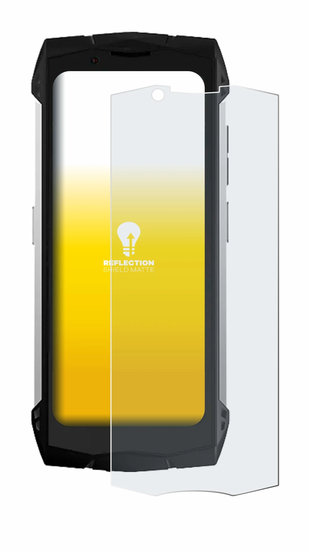 Immagine del dispositivo Doogee S Mini con un'ampia varietà di protezioni per lo schermo.
