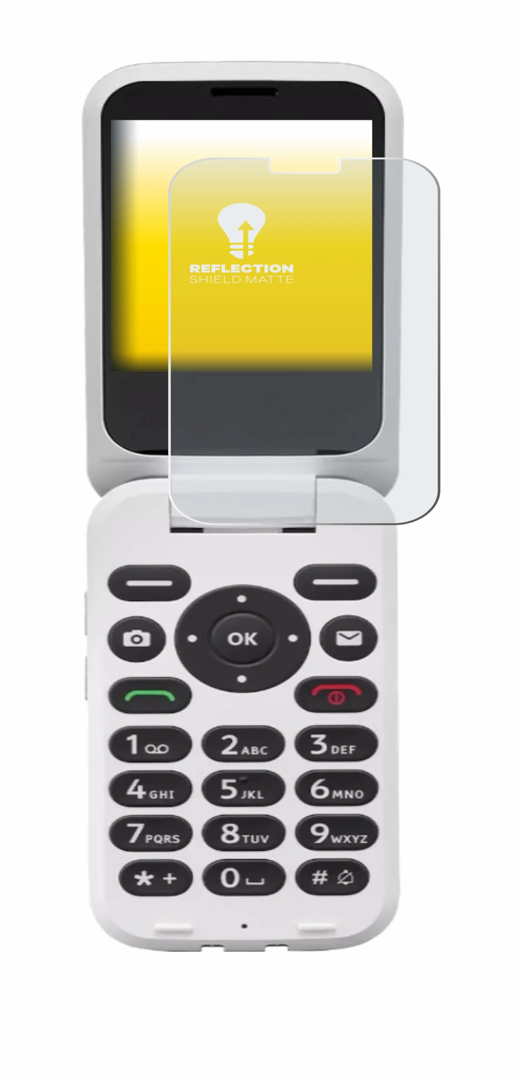 Immagine del dispositivo Doro 6820 con un'ampia varietà di protezioni per lo schermo.