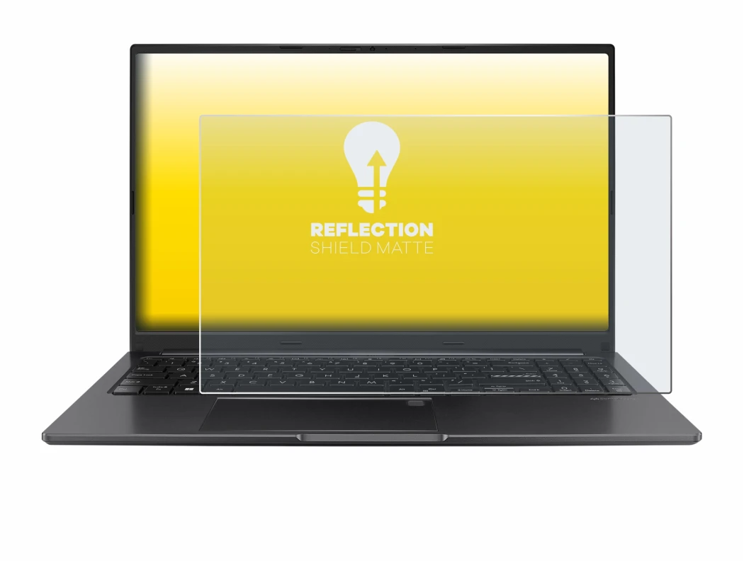 Immagine del dispositivo ASUS Vivobook 15 OLED con un'ampia varietà di protezioni per lo schermo.