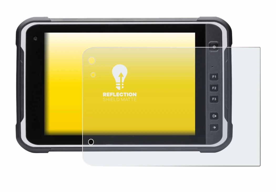 Immagine del dispositivo Handheld Algiz RT8 con un'ampia varietà di protezioni per lo schermo.