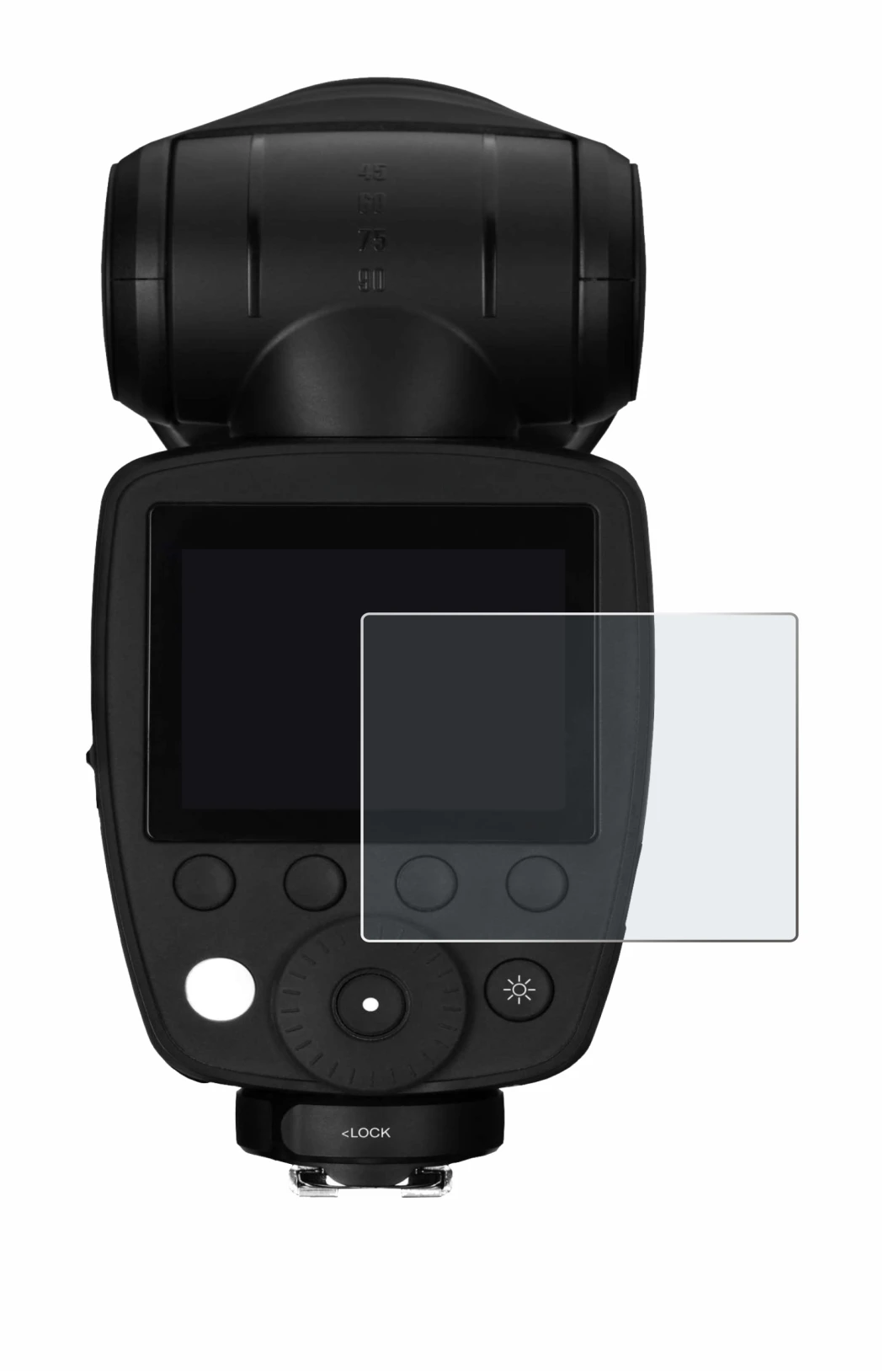 Immagine del dispositivo Profoto A10 con un'ampia varietà di protezioni per lo schermo.