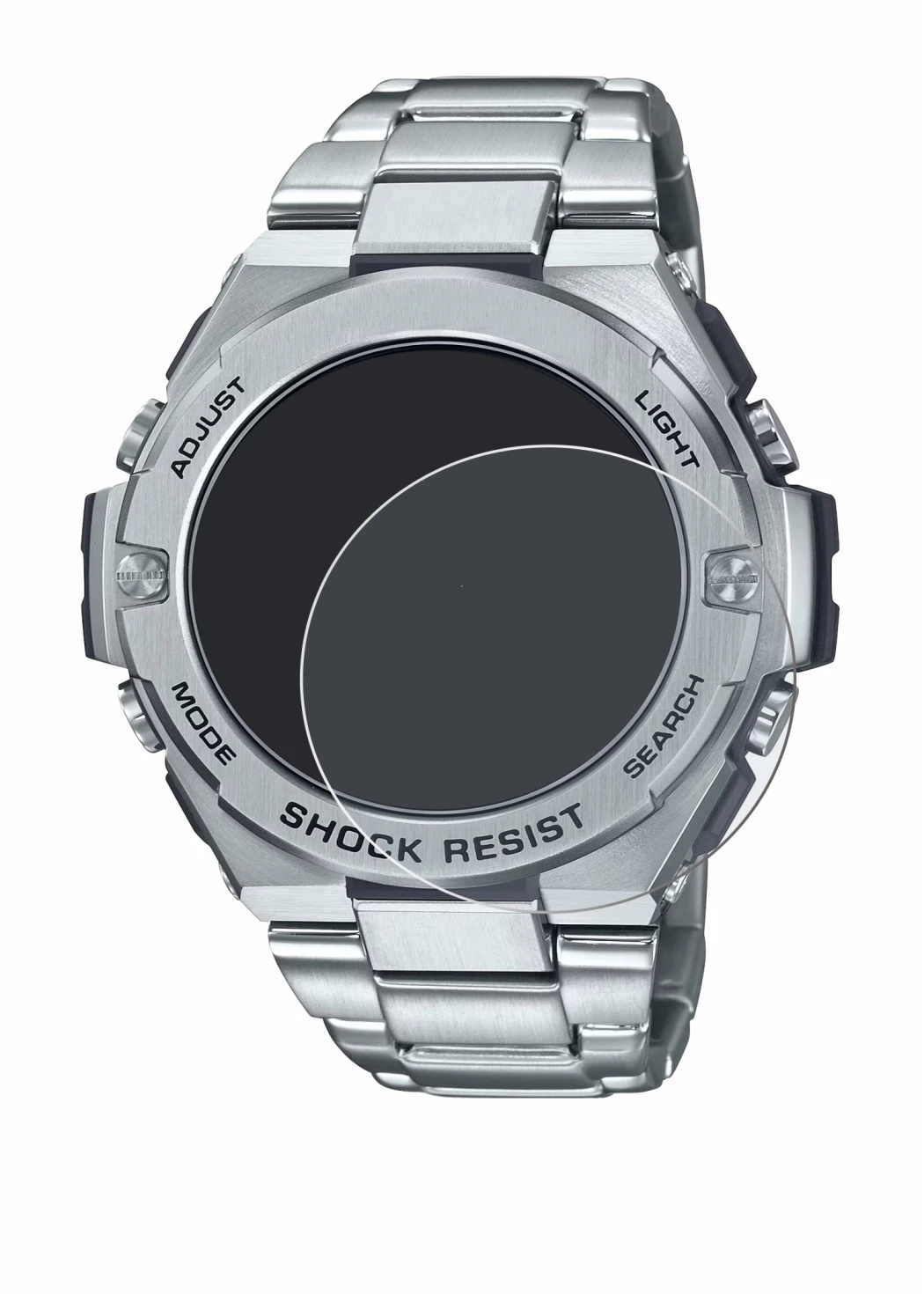 Immagine del dispositivo Casio G-Shock GST-B500D-1A con un'ampia varietà di protezioni per lo schermo.