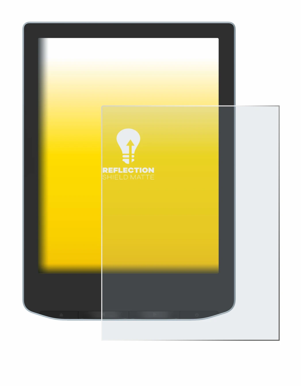 Immagine del dispositivo Vivlio Light HD con un'ampia varietà di protezioni per lo schermo.