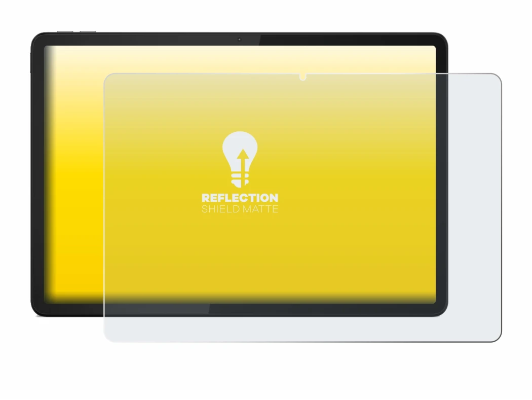 Immagine del dispositivo Lenovo Tab M11 con un'ampia varietà di protezioni per lo schermo.