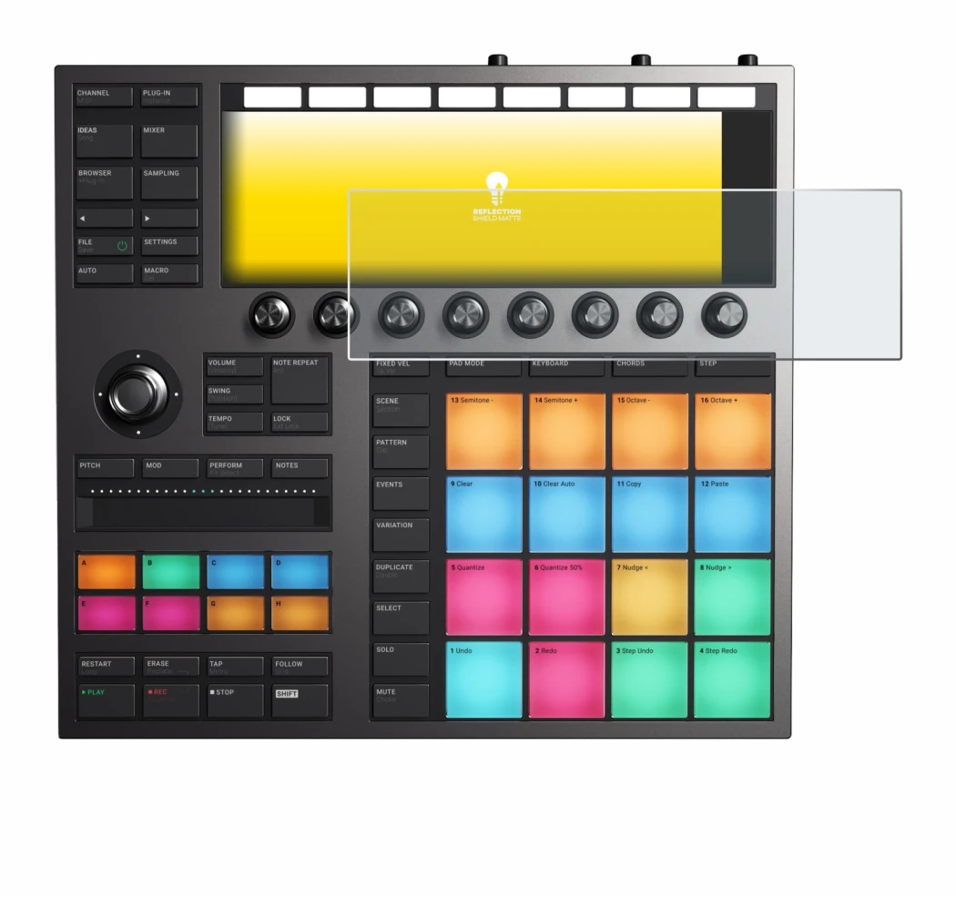 Immagine del dispositivo Native Instruments Maschine + con un'ampia varietà di protezioni per lo schermo.