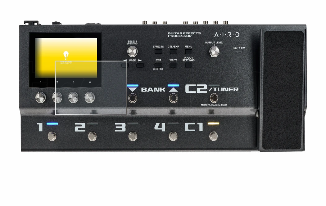 Immagine del dispositivo Boss GX-100 con un'ampia varietà di protezioni per lo schermo.