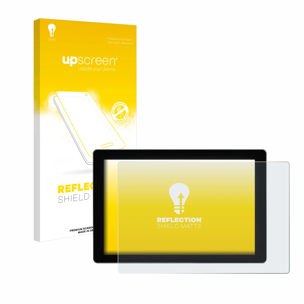 Parte frontale di una confezione del prodotto con il logo del marchio upscreen. Accanto è raffigurato il dispositivo SmallHD I