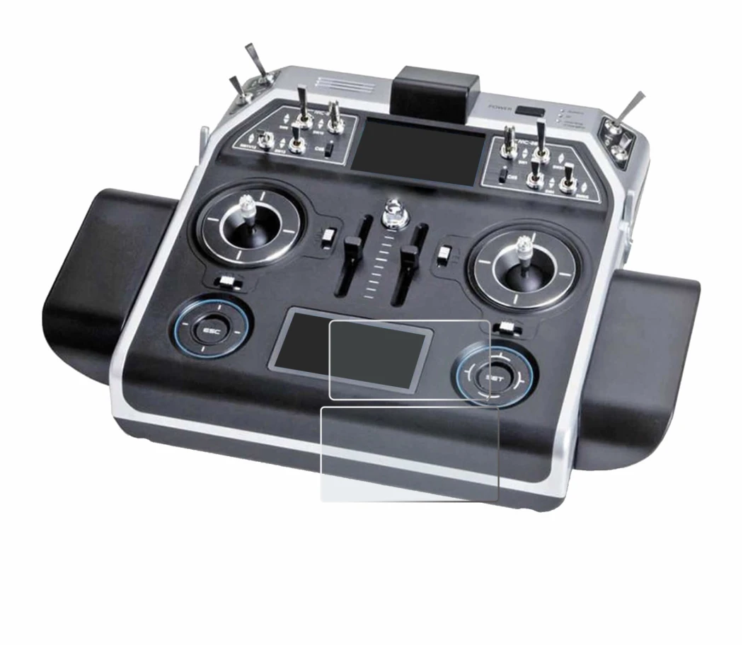 Immagine del dispositivo Graupner MC-28 con un'ampia varietà di protezioni per lo schermo.