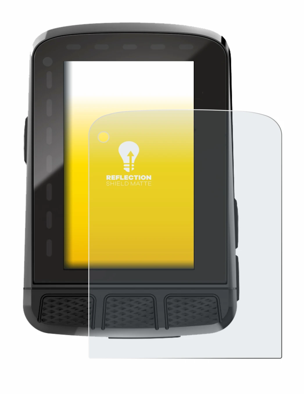 Immagine del dispositivo Wahoo Elemnt Roam V2 GPS con un'ampia varietà di protezioni per lo schermo.