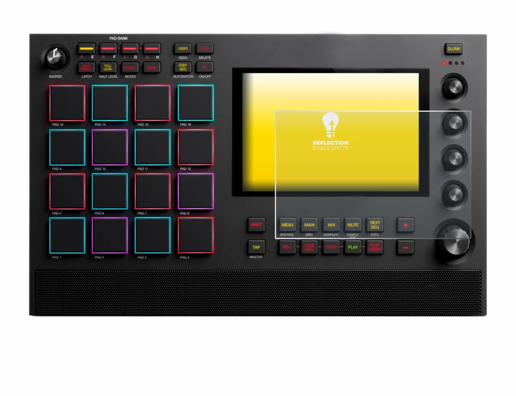 Immagine del dispositivo Akai MPC Live II con un'ampia varietà di protezioni per lo schermo.