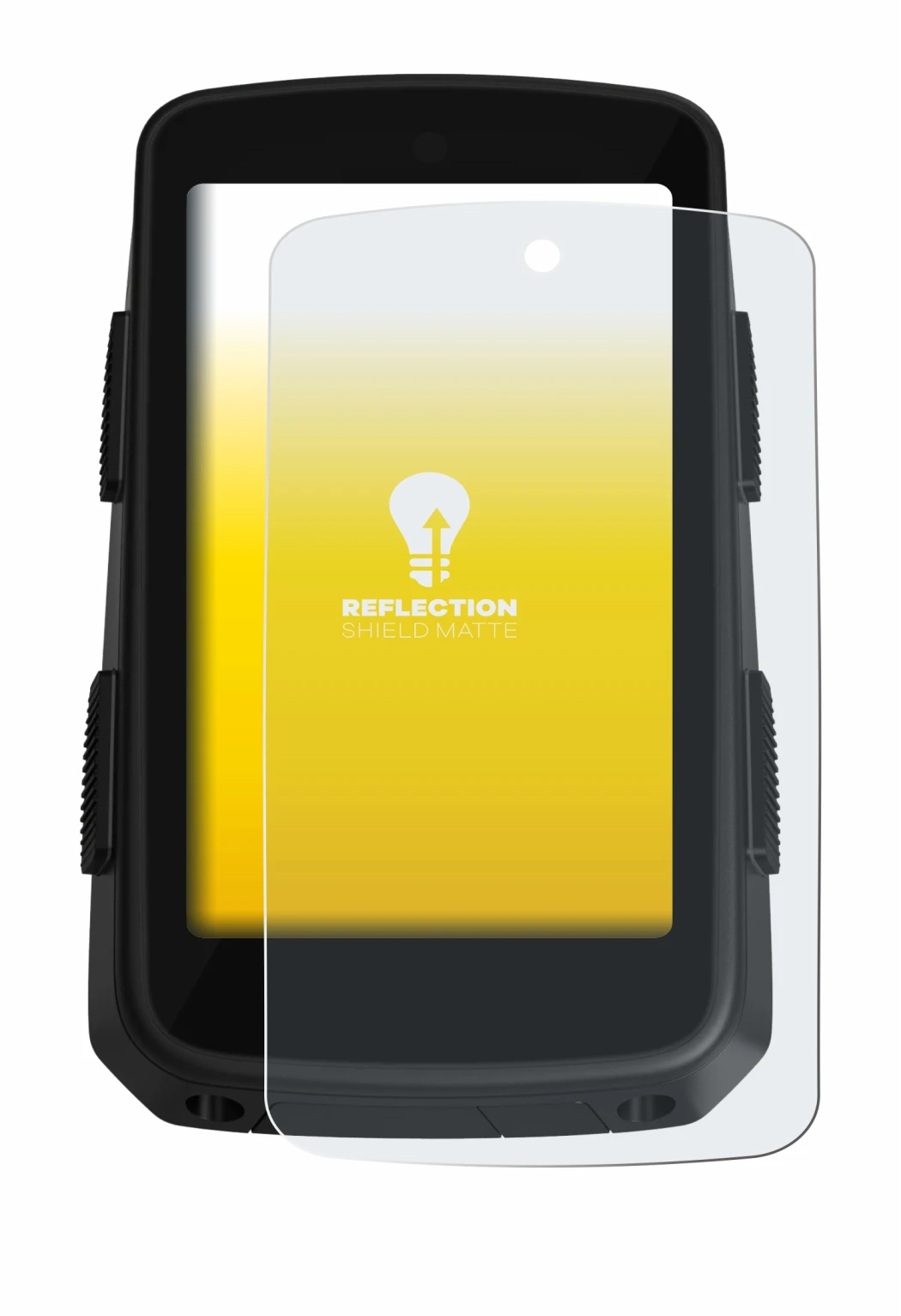 Immagine del dispositivo Hammerhead Karoo 3 con un'ampia varietà di protezioni per lo schermo.