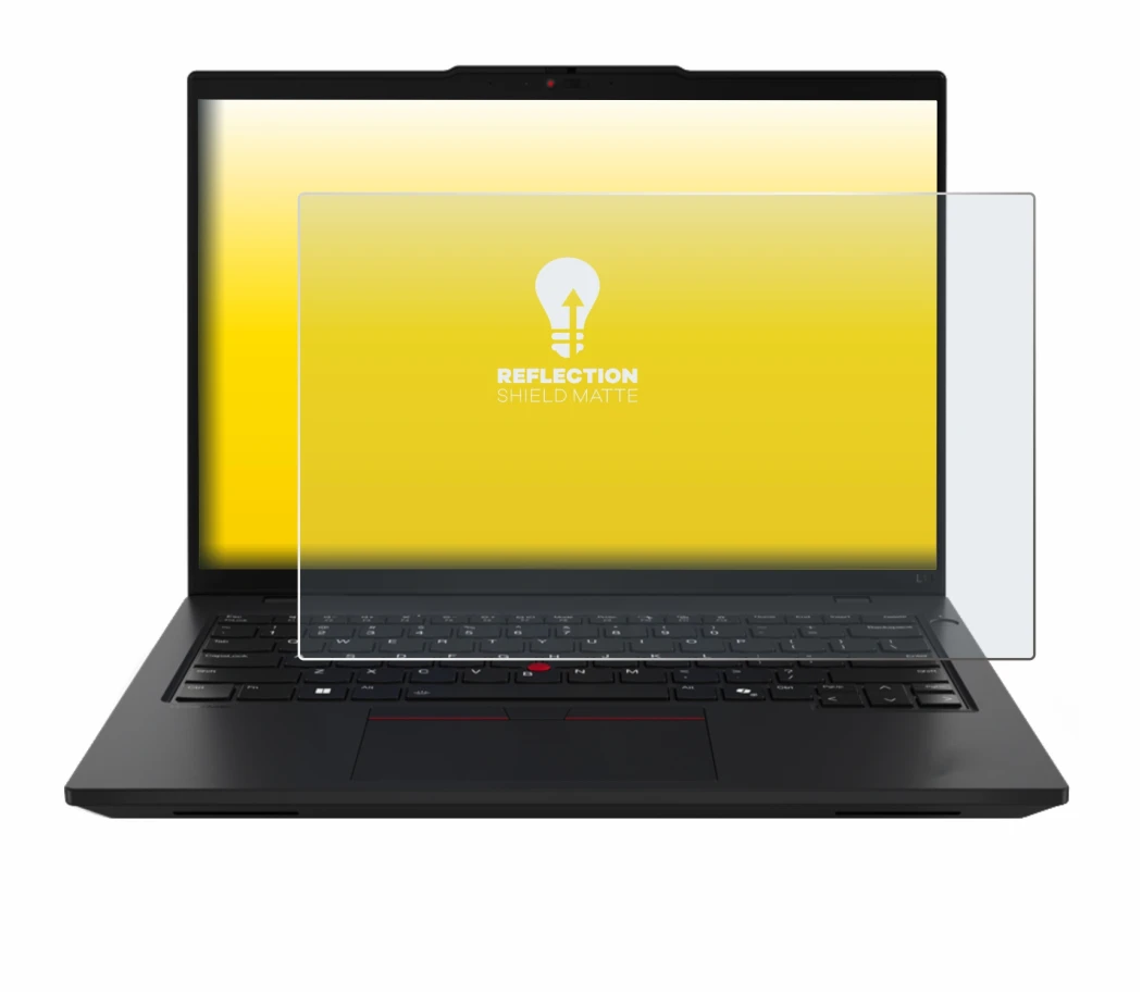Immagine del dispositivo Lenovo ThinkPad L14 Gen 5 con un'ampia varietà di protezioni per lo schermo.