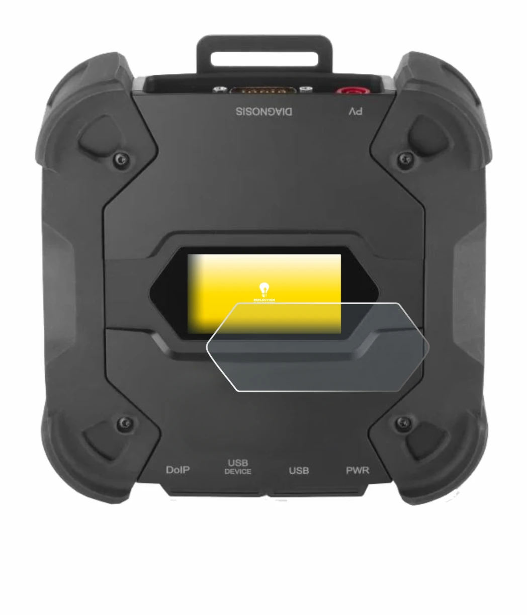 Immagine del dispositivo Texa TXT MULTIHUB con un'ampia varietà di protezioni per lo schermo.
