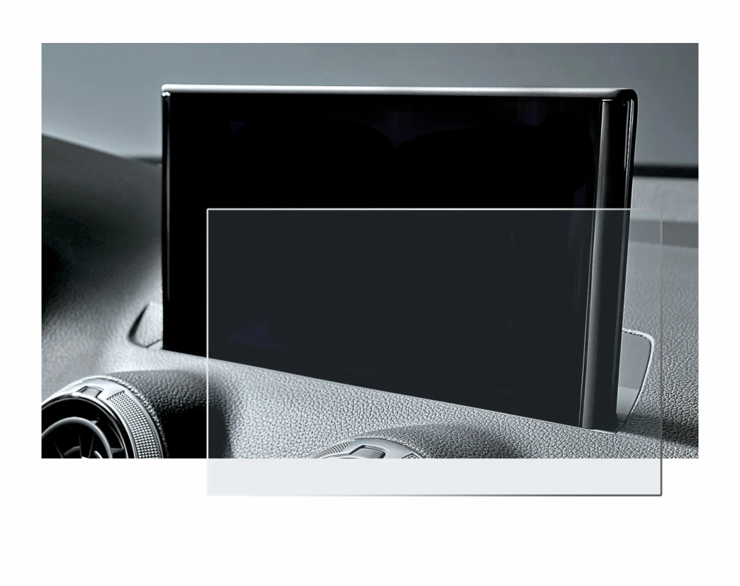 Immagine del dispositivo Audi Q2 Facelift 2024 con un'ampia varietà di protezioni per lo schermo.