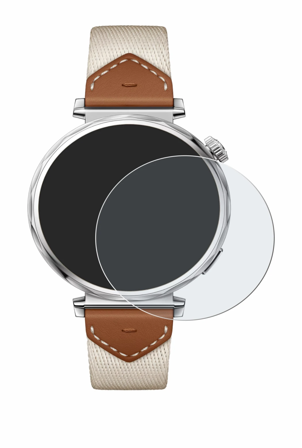 Immagine del dispositivo Huawei Watch GT 5 (41 mm) con un'ampia varietà di protezioni per lo schermo.