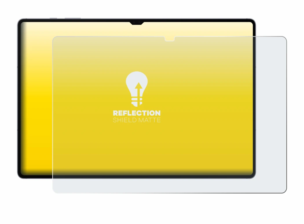 Immagine del dispositivo Samsung Galaxy Tab S10 Ultra 5G con un'ampia varietà di protezioni per lo schermo.