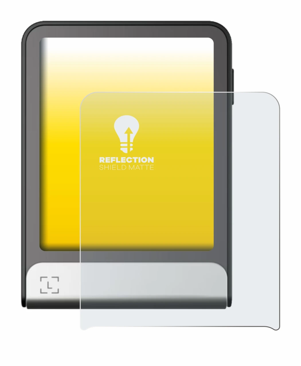 Immagine del dispositivo Ledger Flex con un'ampia varietà di protezioni per lo schermo.