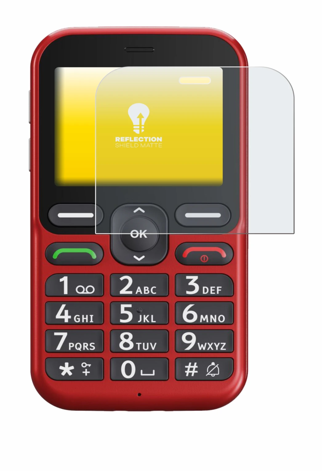 Immagine del dispositivo Doro Leva L10 con un'ampia varietà di protezioni per lo schermo.