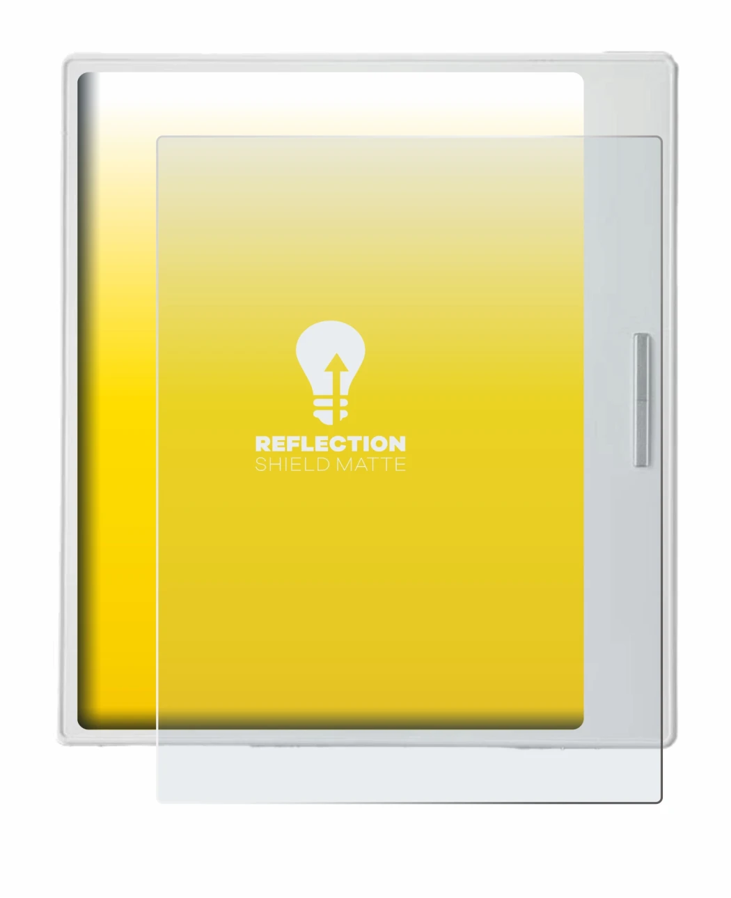 Immagine del dispositivo Boox Go Color 7 White Edition con un'ampia varietà di protezioni per lo schermo.