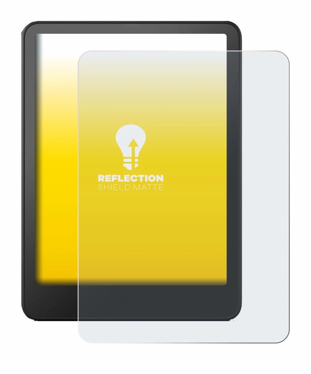 Immagine del dispositivo Amazon Kindle Paperwhite 2024 (12. Gen.) con un'ampia varietà di protezioni per lo schermo.